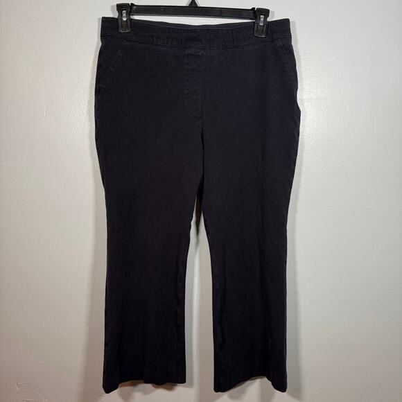 Spanx On the Go Kick Flare Navy Twill Compression Work Trouser XL Crop Pant - Picture 2 of 7